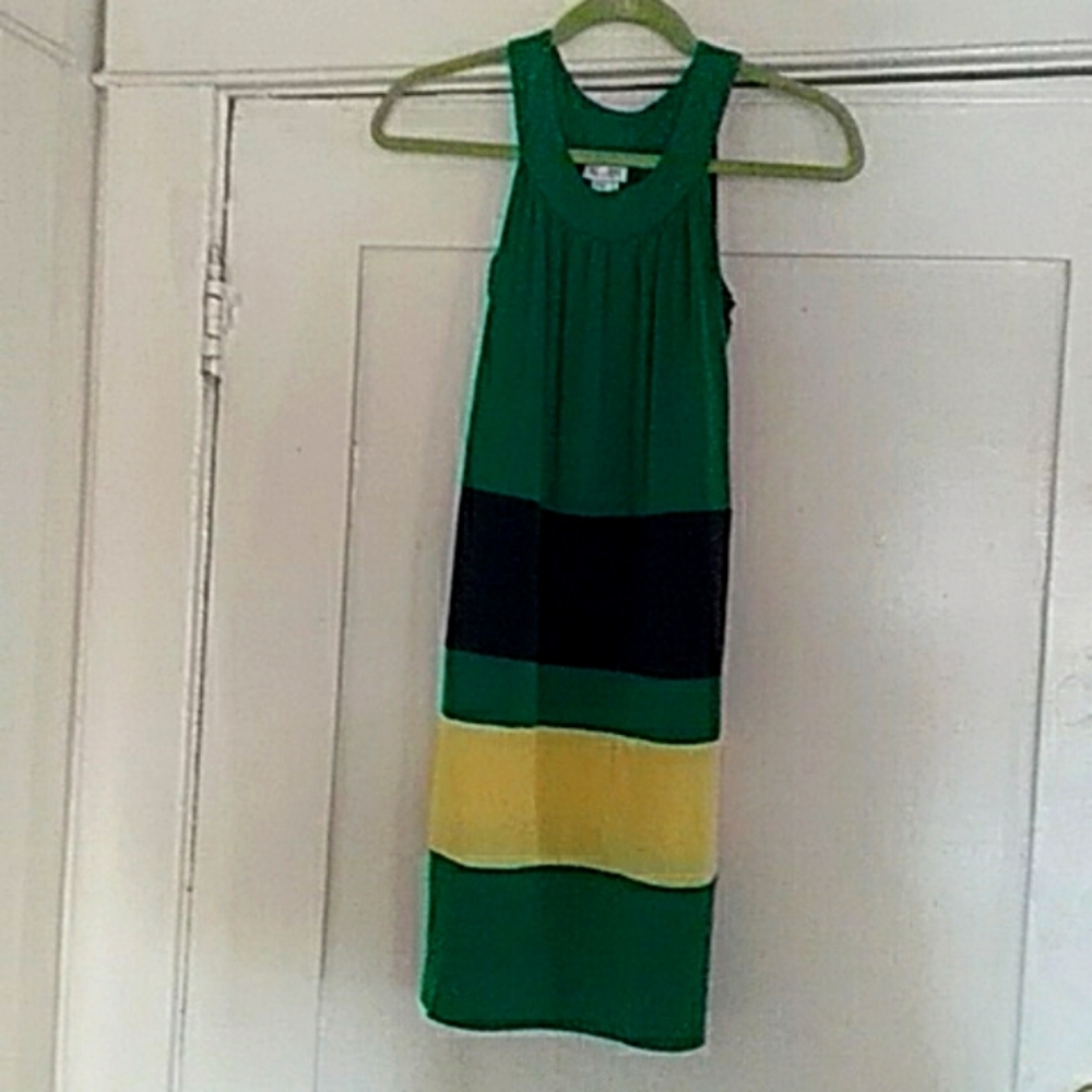 Sleeveless multi colored mini dress